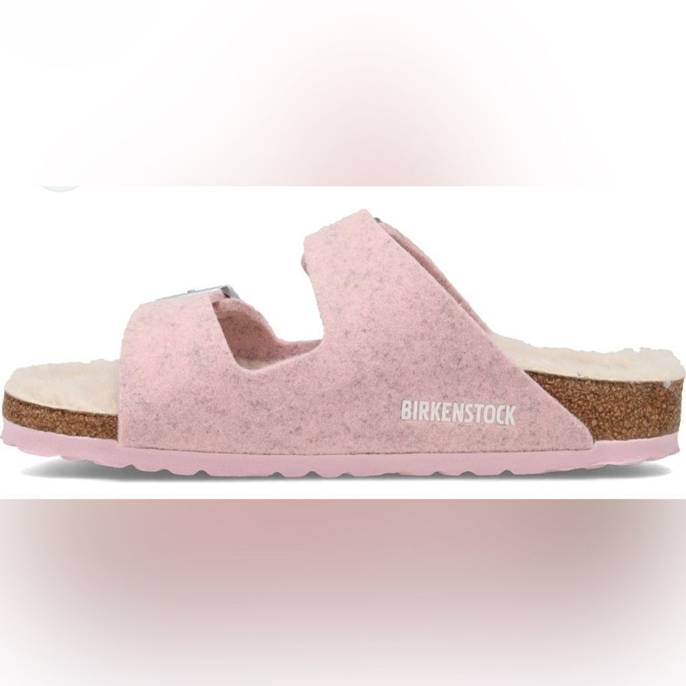 Birkenstock Arizona Rivet Wool Soft pastel Pink Sandals 8-8.5 US/ 39 EUR - Picture 3 of 17